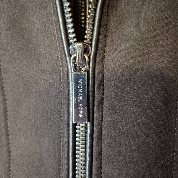 Michael Kors Black Longline Scuba Jacket with Quilted Sleeves and Insert Size S - Picture 6 of 15